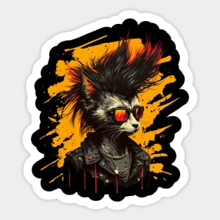 Punk cat Sticker